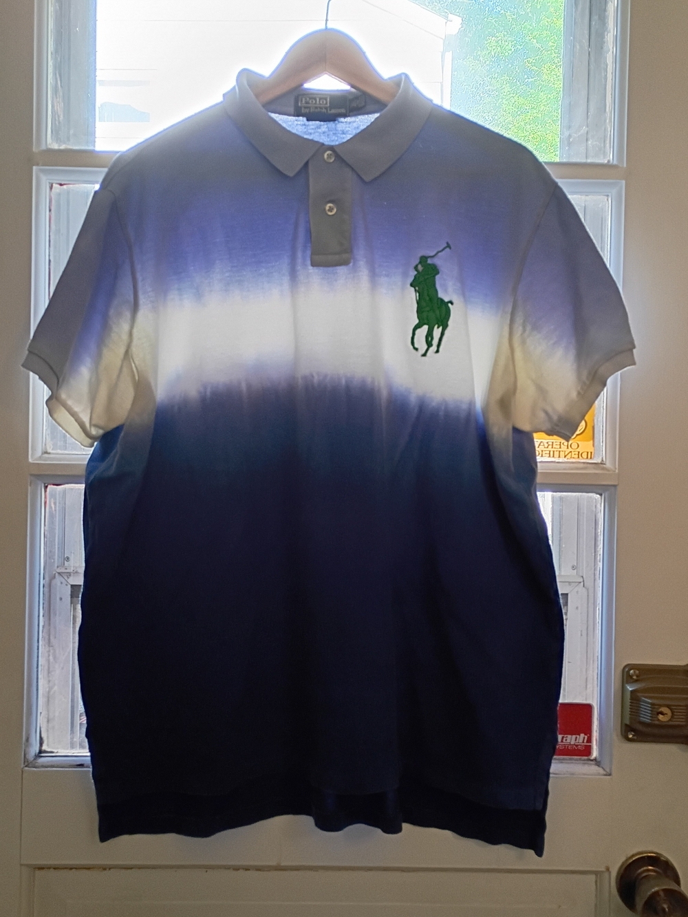 Polo by Ralph Lauren Polo Men XL Custom Fit Short-sleeve Blue Ombre 100% Cotton